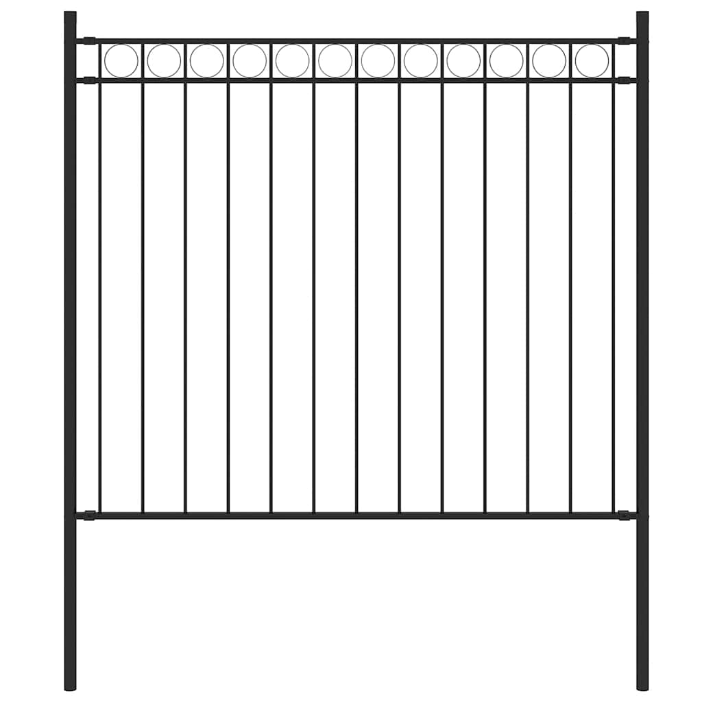 Puutarha-aita teräs 1,7x0,8 m musta