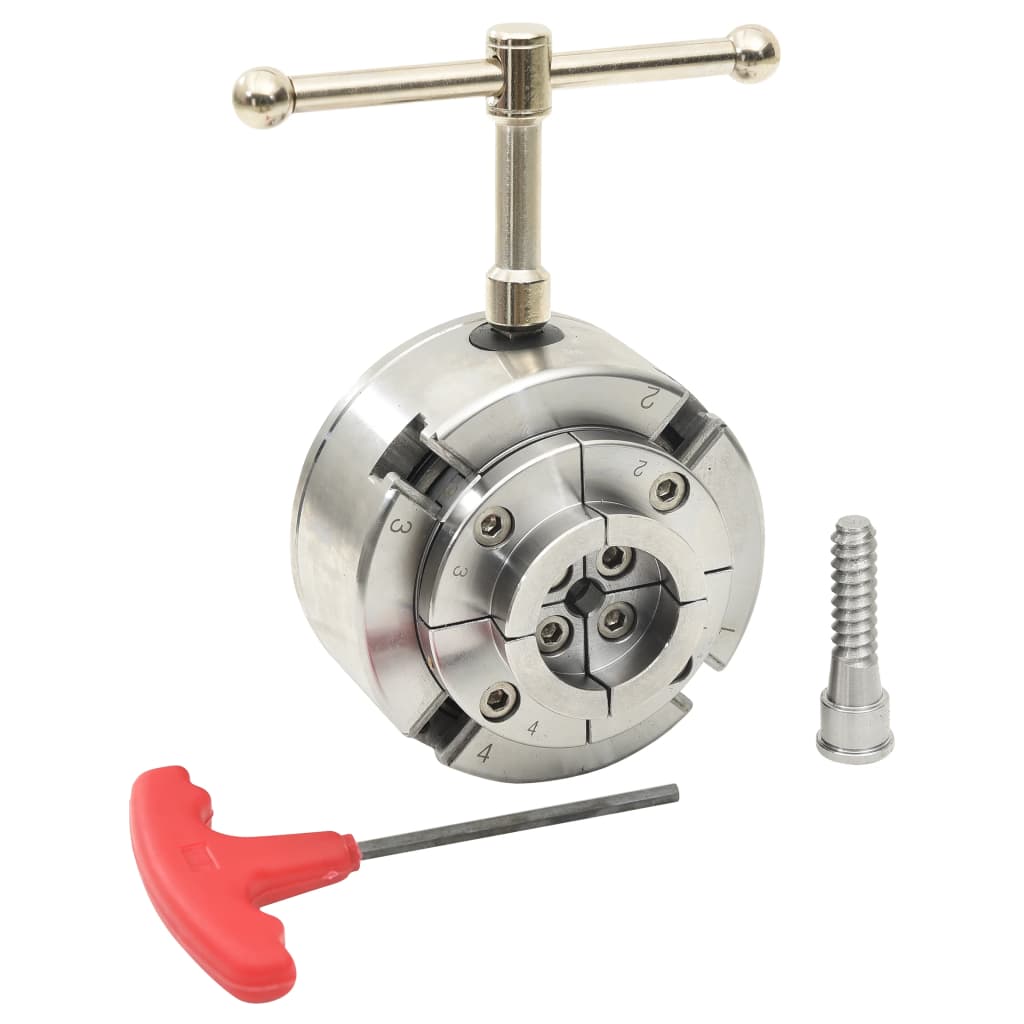 Nelileukainen puukiila M33-liitännällä teräs hopea 96 mm