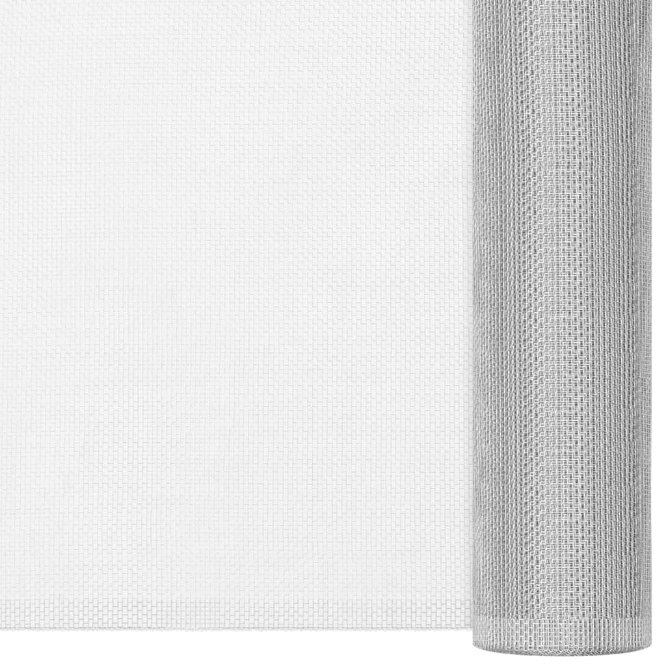 Verkkosuoja alumiini 112x500 cm hopea