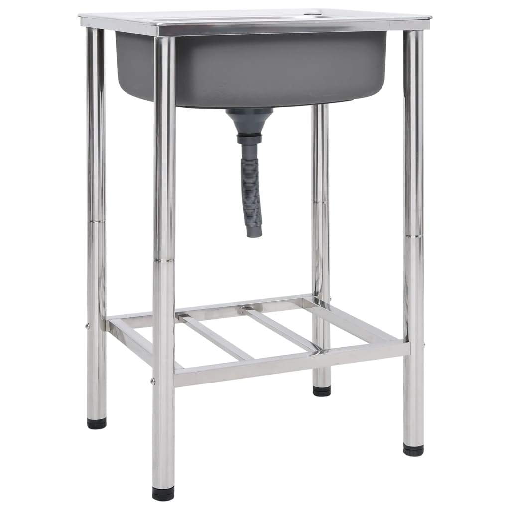 Leirintäalueen pesuallas ruostumaton teräs