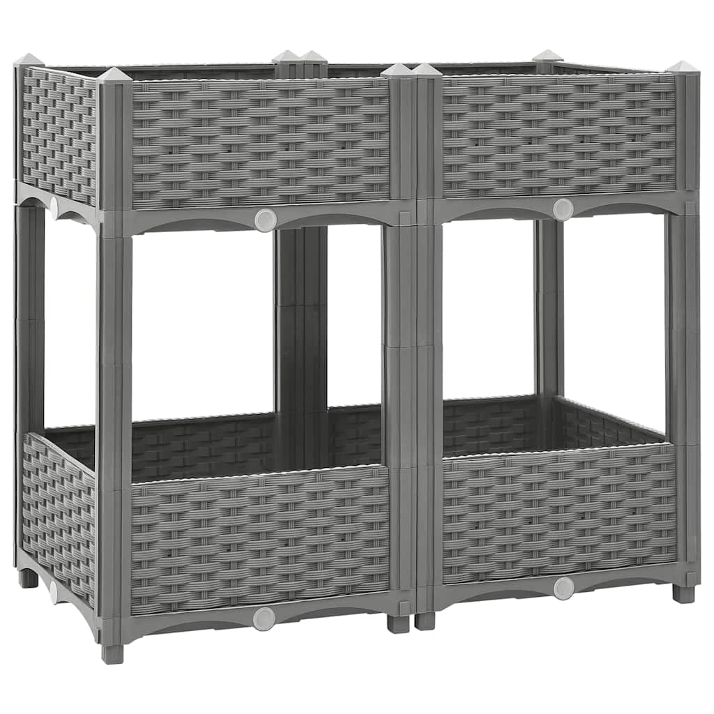 Korotettu kukkalaatikko 80x40x71 cm polypropeeni