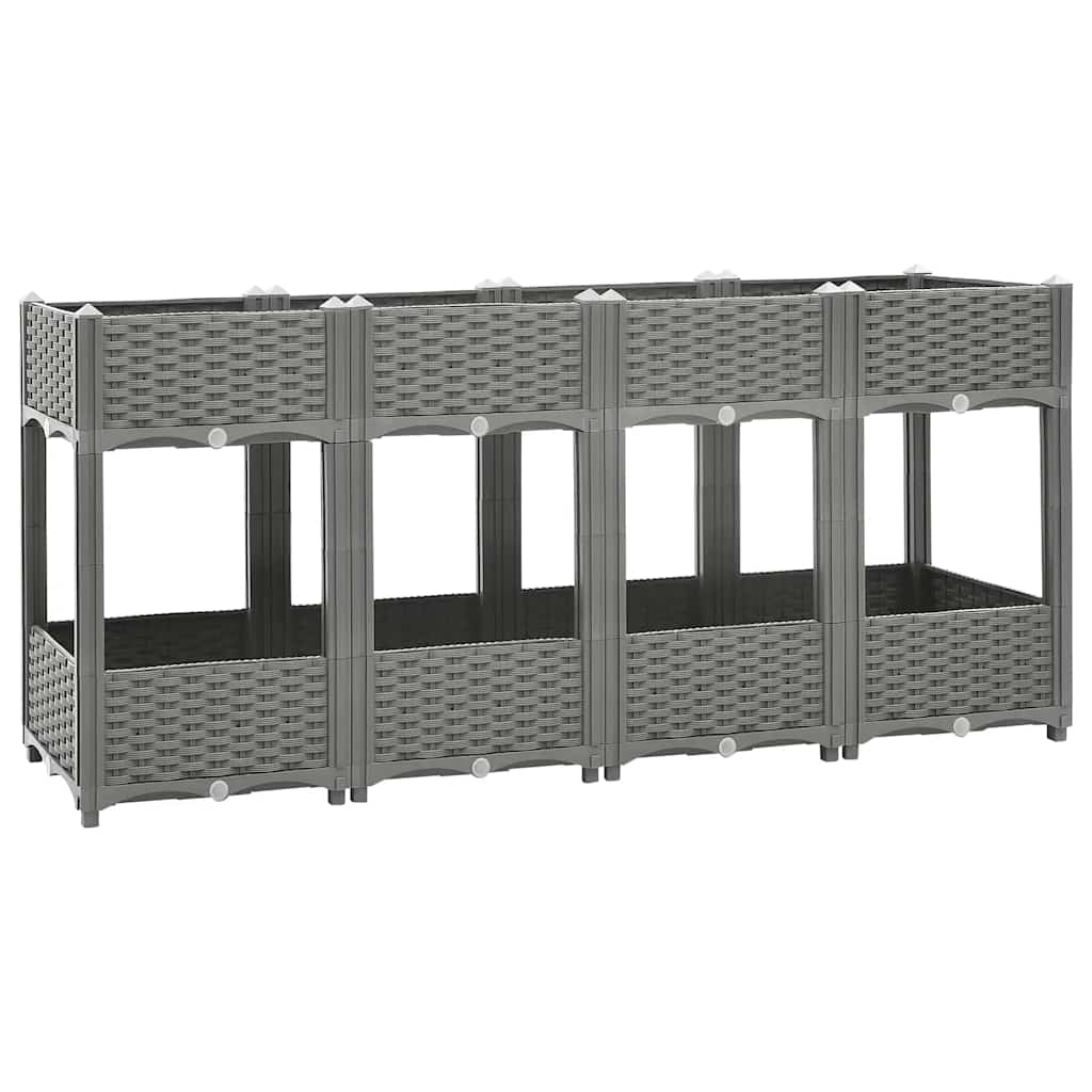 Korotettu kukkalaatikko 160x40x71 cm polypropeeni