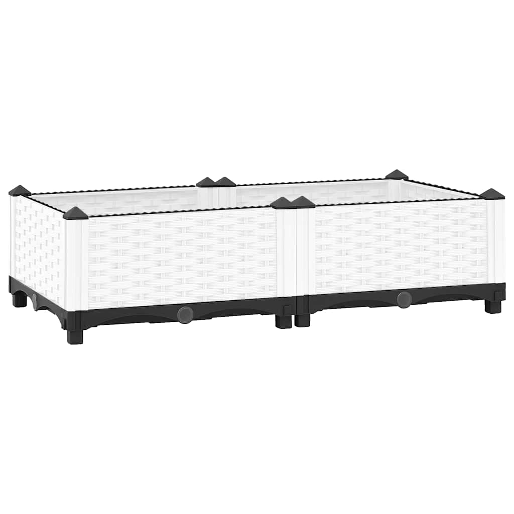 Korotettu kukkalaatikko 80x40x23 cm polypropeeni