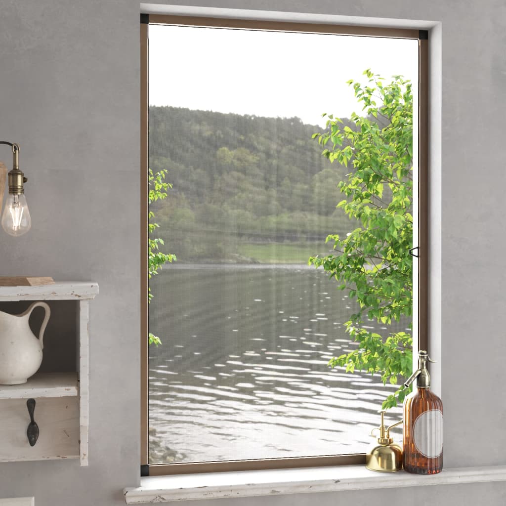 Hyönteisverkko ikkunaan ruskea 90x120 cm