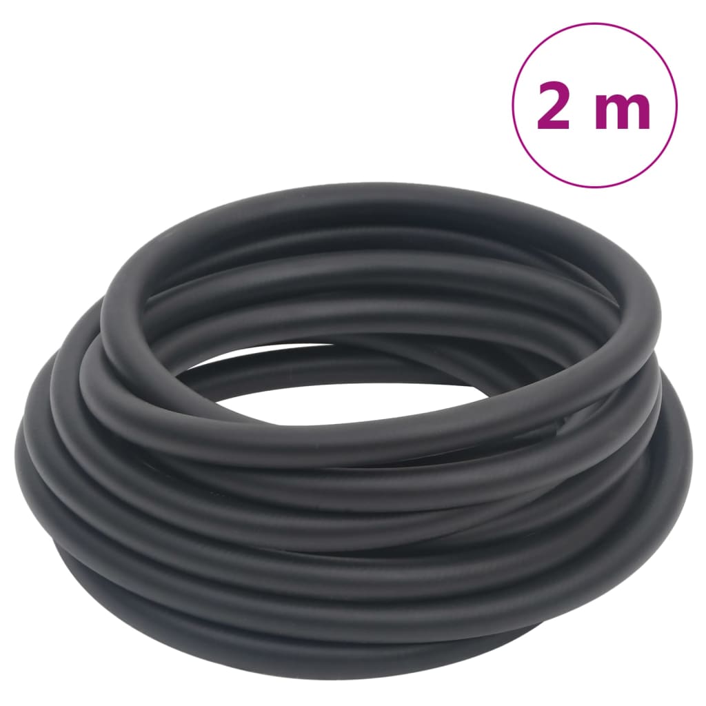 Paineilmaletku musta 0,6" 2 m kumi ja PVC