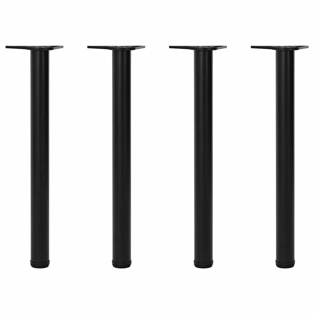 4 Korkeussäädettävää Pöydän Jalkaa Musta 710 mm