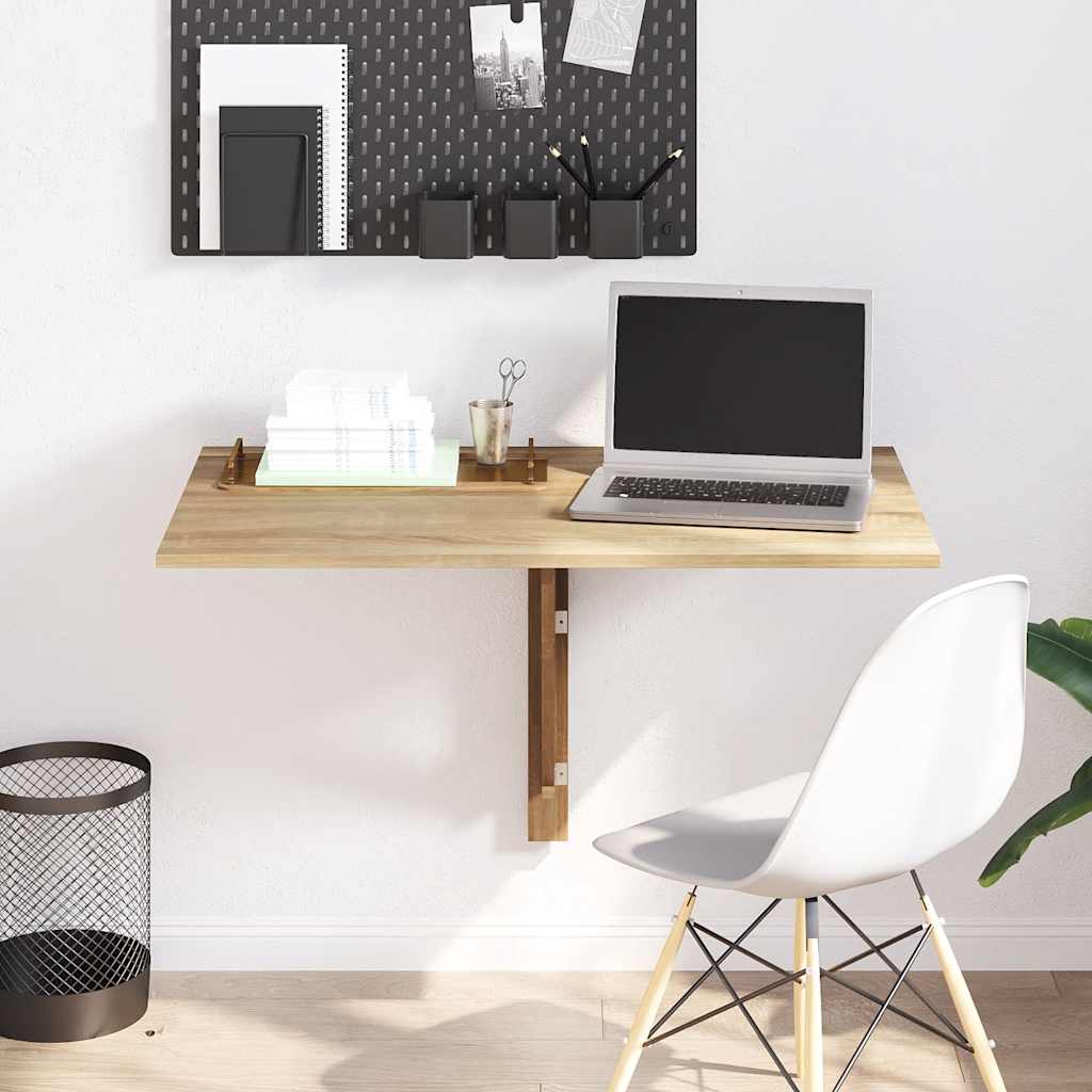 Kokoontaitettava seinäpöytä tammi 100x60 cm