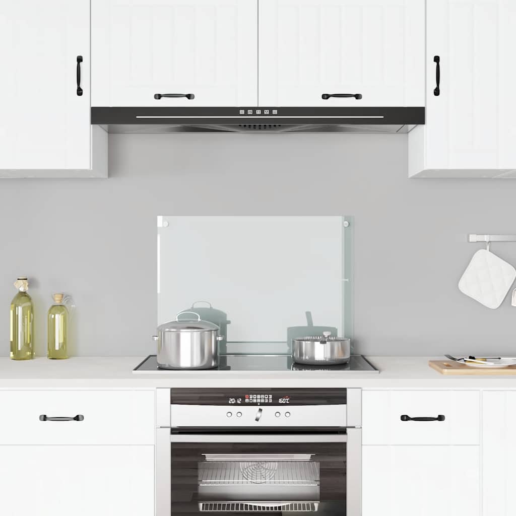 Keittiön roiskesuoja läpinäkyvä 70x50 cm karkaistu lasi