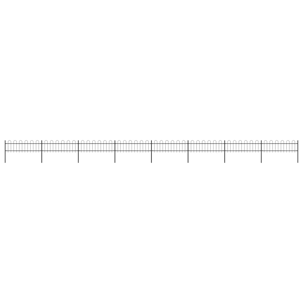 Puutarha-aita kaarikärjillä 13,6x0,6 m teräs musta