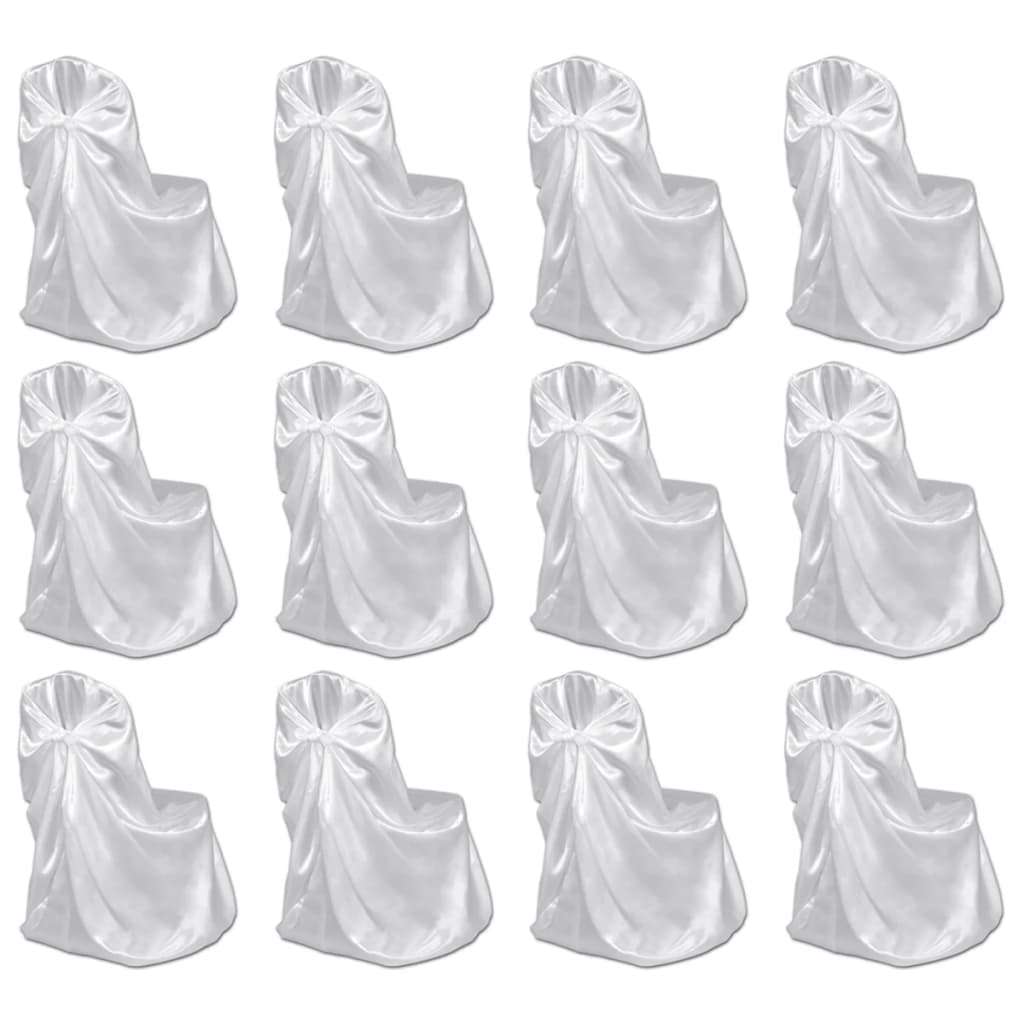 Tuolinpäällinen hääjuhliin valkoinen 12 kpl