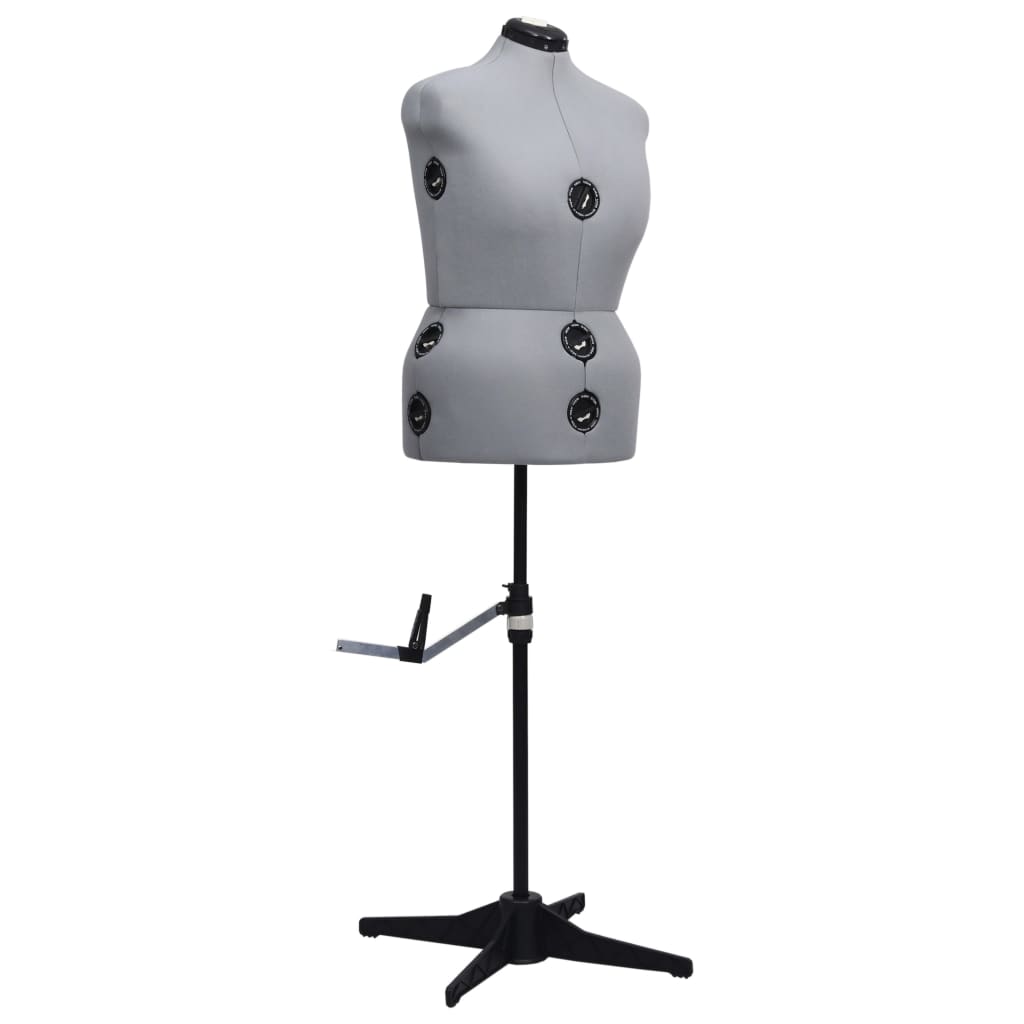 Säädettävä mallinukke nainen harmaa L koko 44-50