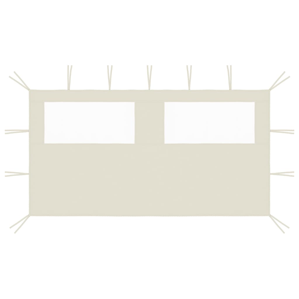 3070421 Gazebo Sidewall with Windows 4x2 m Cream (315310)