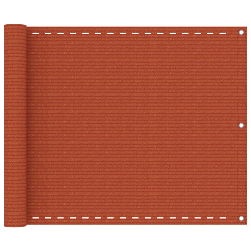 Parvekkeen suoja oranssi 75x300 cm HDPE