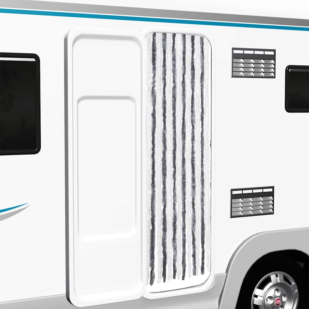 Hyönteisverho harmaa ja valkoinen 56x200 cm Chenille