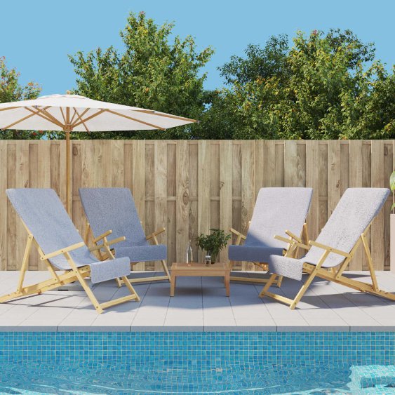 Rantapyyhkeet 4 kpl harmaa 60x135 cm kangas 400 GSM