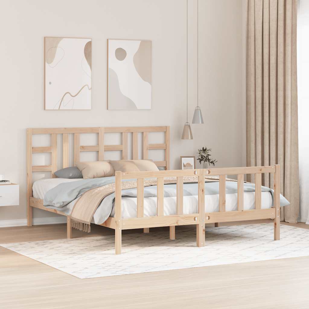 Sängynrunko ilman patjaa 160x200 cm täysi mänty