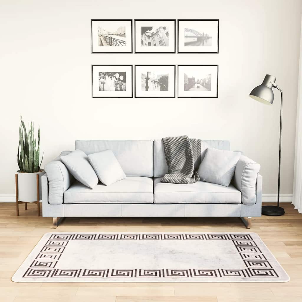 Matto pestävä 80x150 cm vaalea beige liukumaton