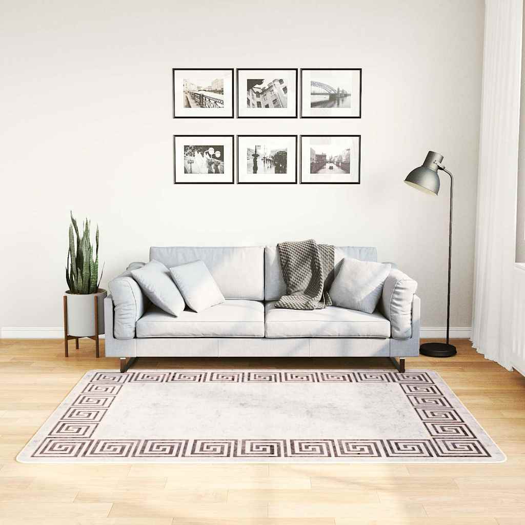 Matto pestävä 120x180 cm vaalea beige liukumaton