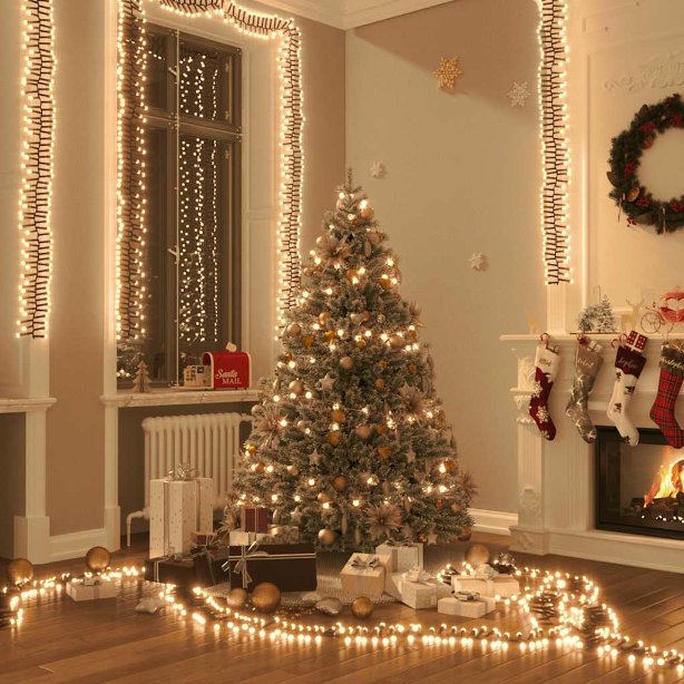 Cluster LED-valonauha 3000 LED-valoa lämmin valkoinen 23 m PVC