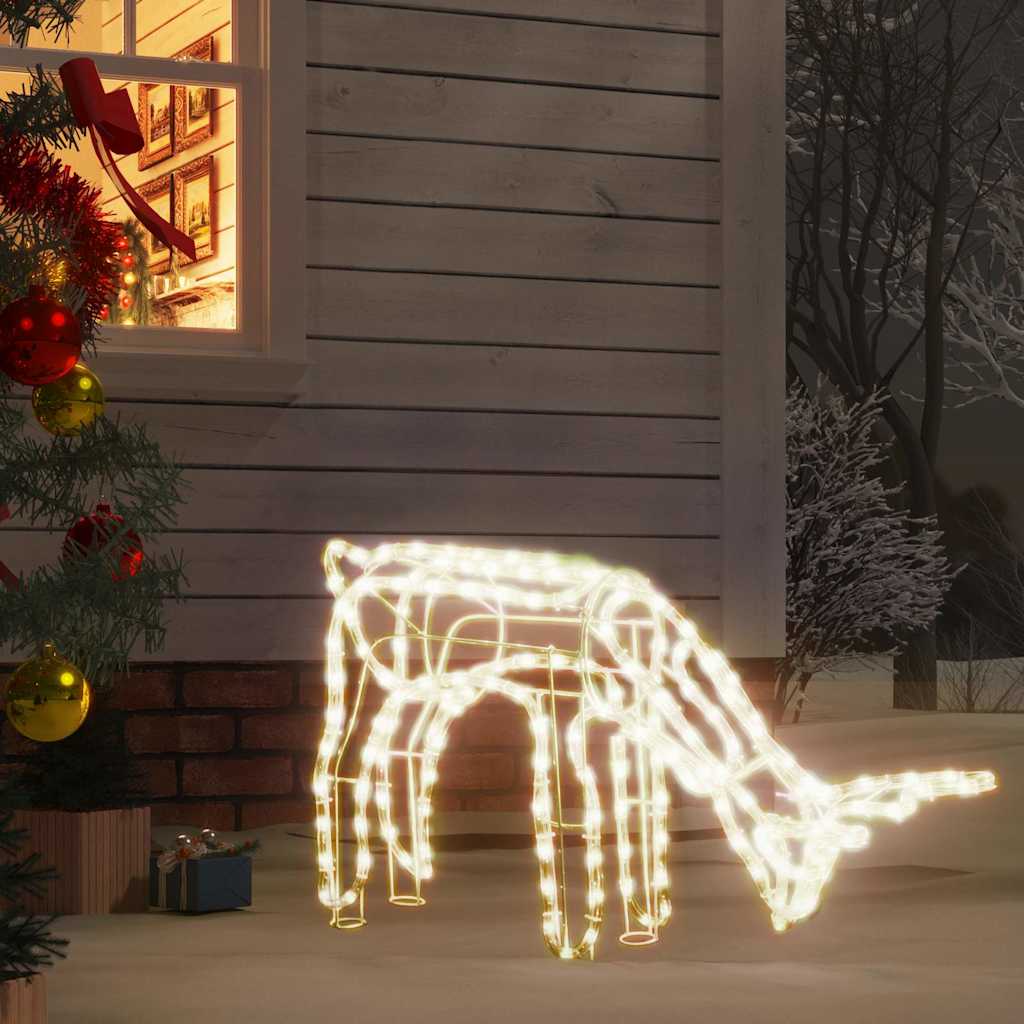 Poro joulukoriste lämpimän valkoinen 73x31x45 cm