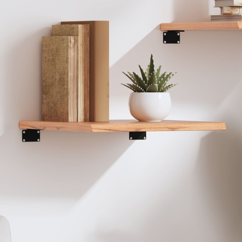 Seinähylly vaaleanruskea 40x40x2 cm käsitelty täystammi