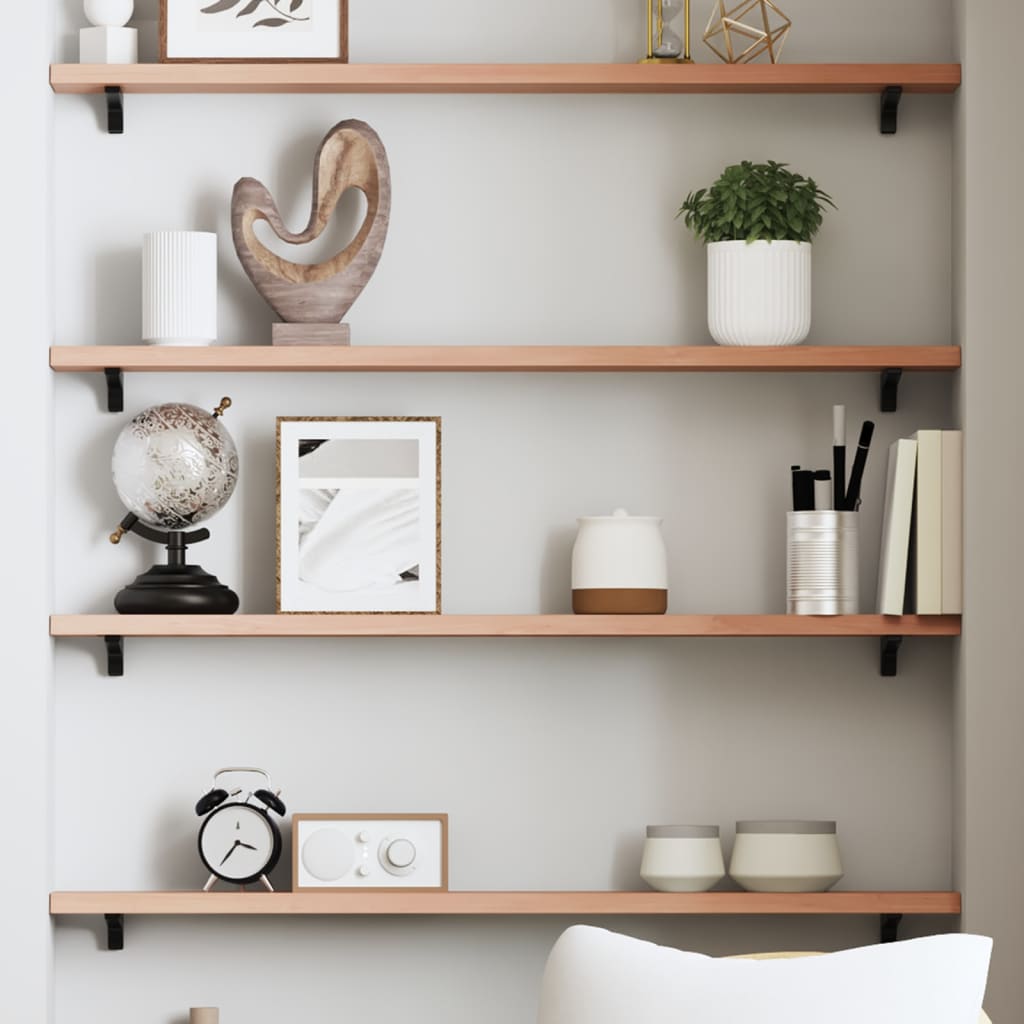 Seinähylly vaaleanruskea 100x10x2 cm käsitelty täystammi