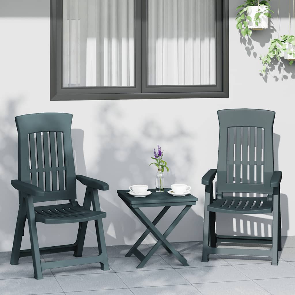 Puutarhatuolit 2 kpl vihreä PP