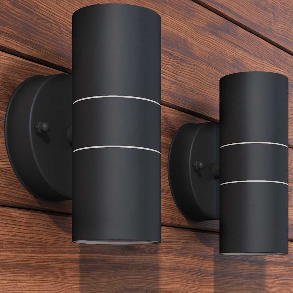 LED-seinävalaisimet ulkotiloihin 2 kpl Ruost. teräs Ylös/alas