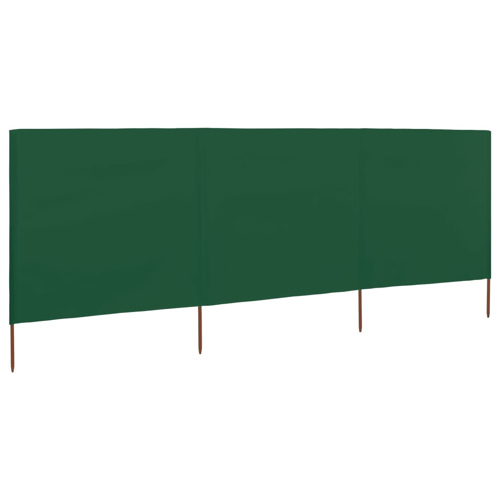 Tuulensuojakangas 3 paneelilla 400 x 120 cm vihreä