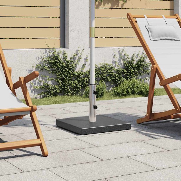 Aurinkovarjon alusta graniitti 28,5 kg neliömäinen musta