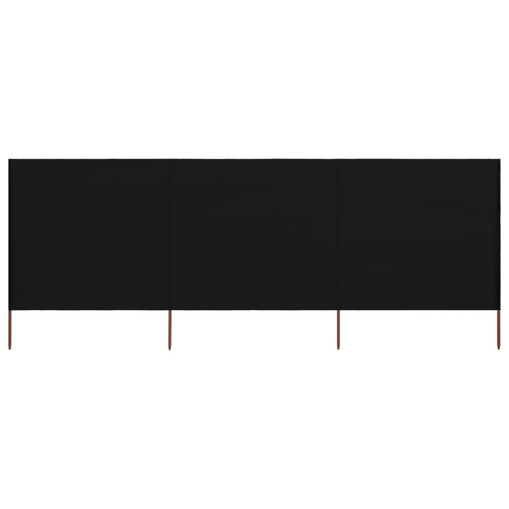 Tuulensuojakangas 3 paneelilla 400 x 120 cm musta