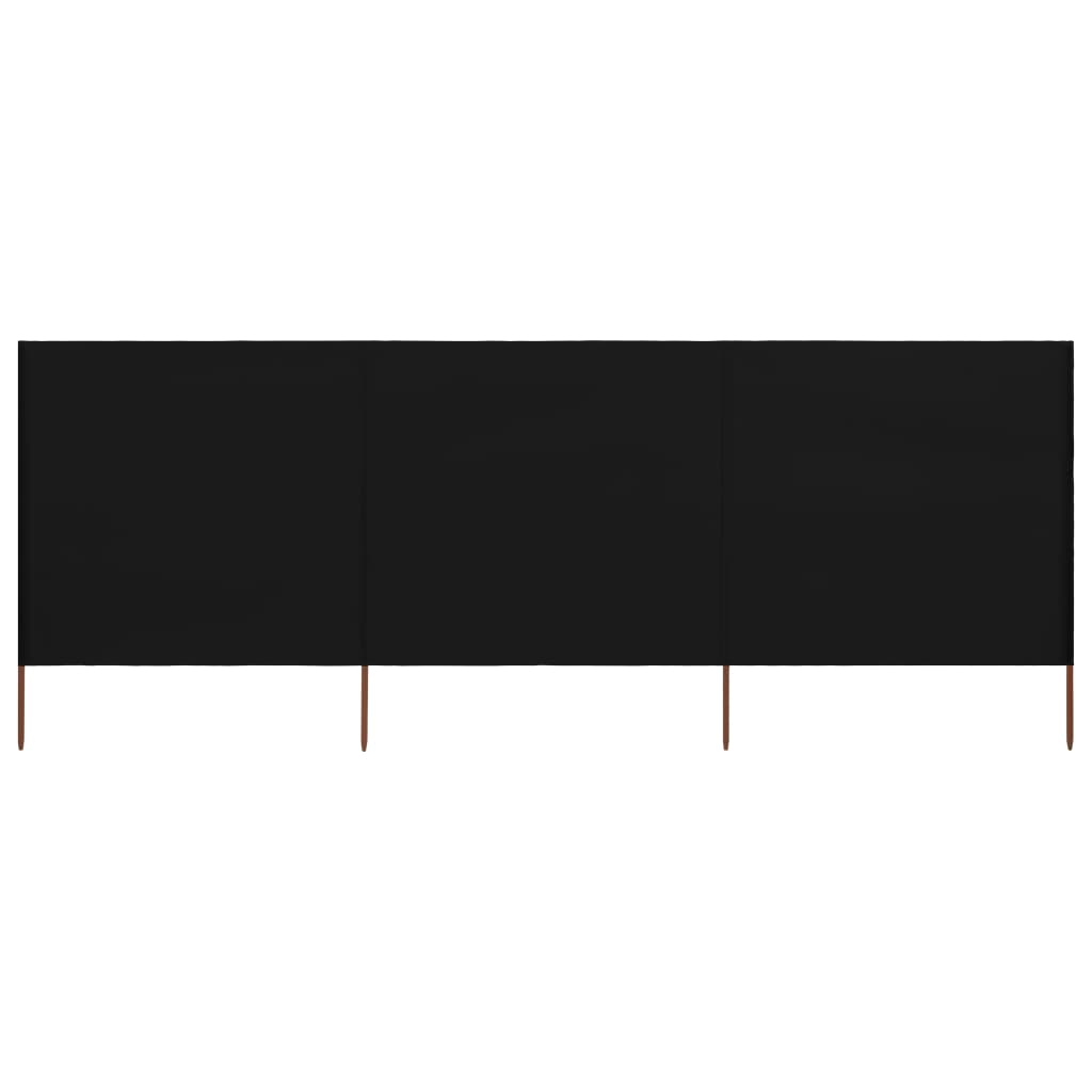 Tuulensuojakangas 3 paneelilla 400x160 cm musta