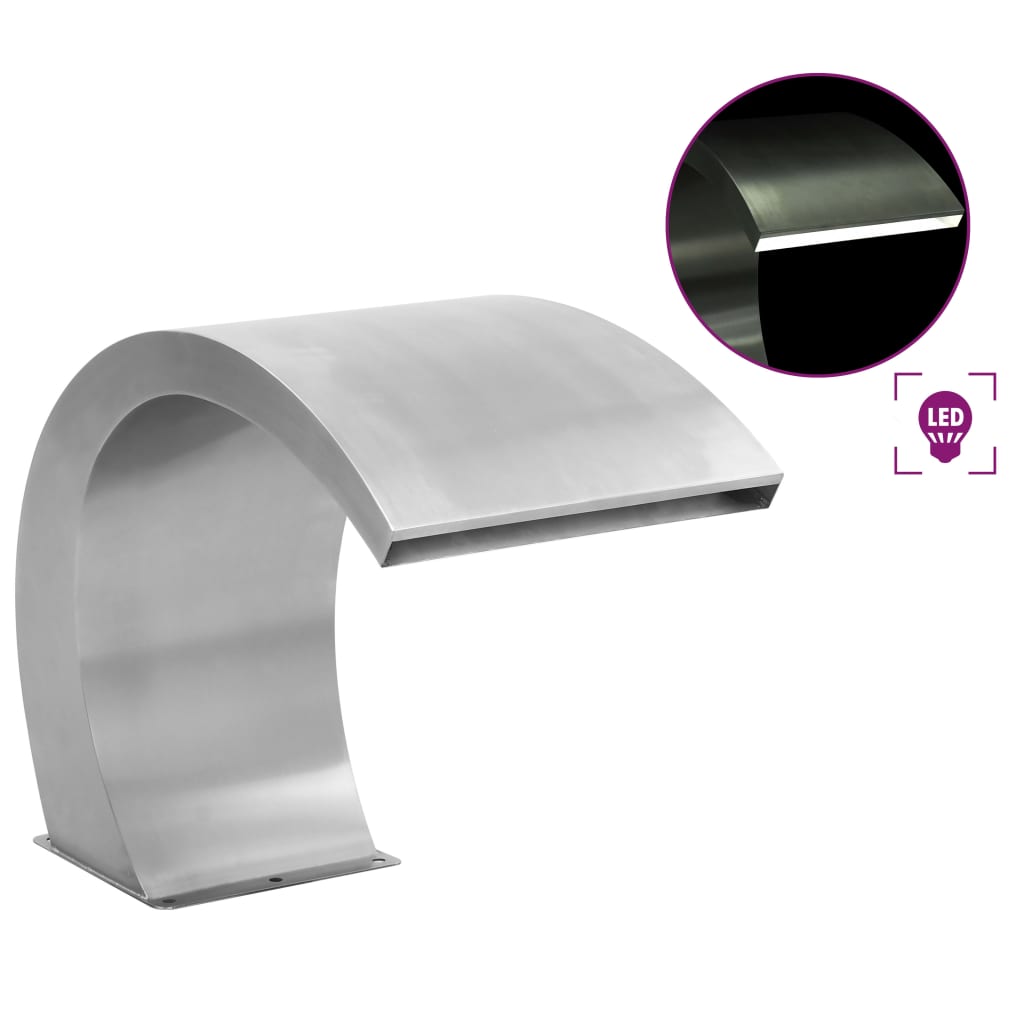 Uima-altaan LED-suihkulähde ruostumaton teräs 30x60x45 cm