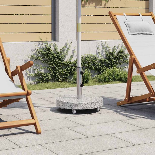 Aurinkovarjon alusta graniitti 30 kg pyöreä harmaa