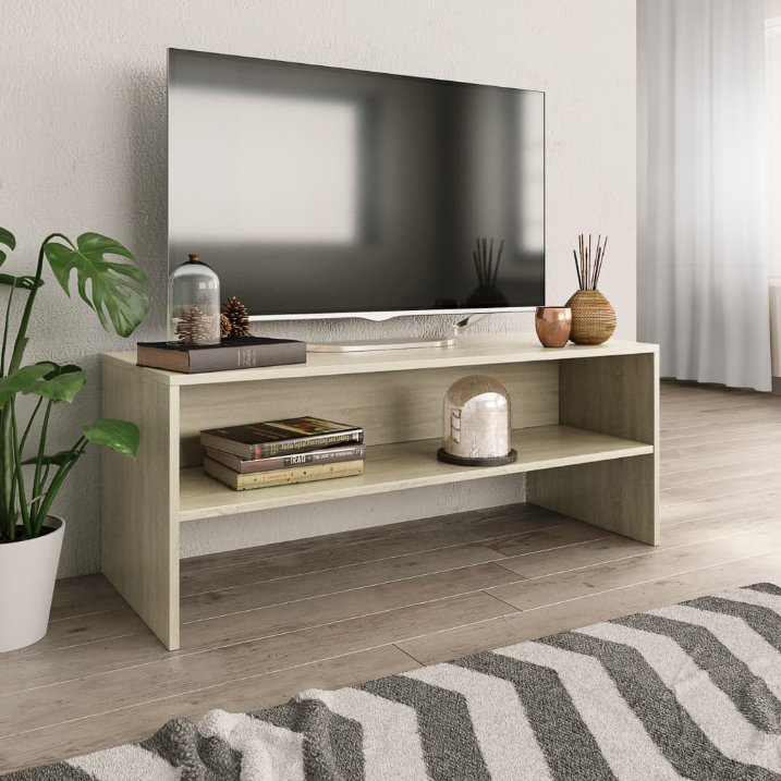 TV-taso Sonoma tammi 100x40x40 cm lastulevy