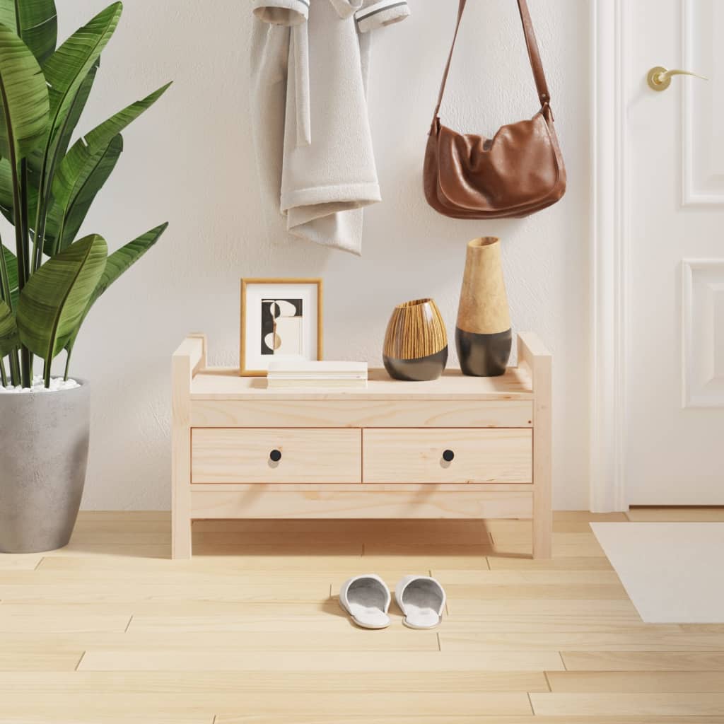 Eteisen penkki 80x40x43 cm täysi mänty