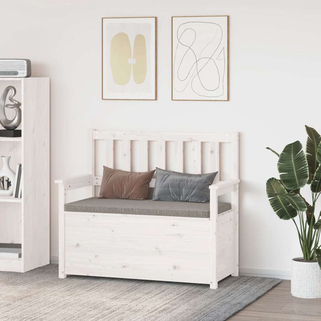 Penkki valkoinen 112,5x51,5x96,5 cm täysi mänty