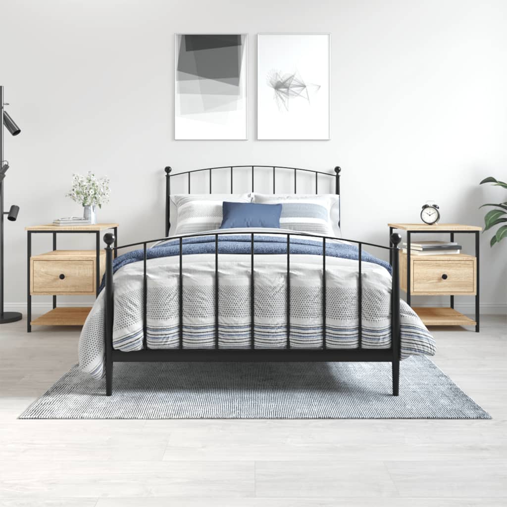 Yöpöydät 2 kpl Sonoma-tammi 40x42x56 cm tekninen puu