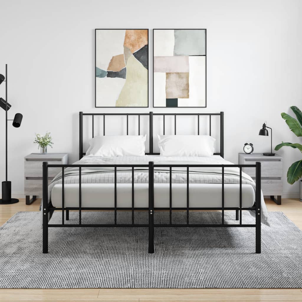 Yöpöydät 2 kpl harmaa Sonoma 40x35x50 cm tekninen puu