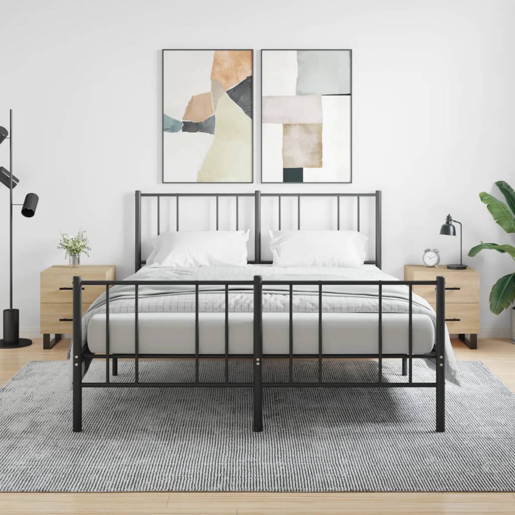 Yöpöydät 2 kpl Sonoma-tammi 40x35x47,5 cm tekninen puu