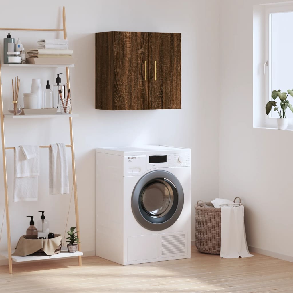 TV-seinäkaappi ruskea tammi 60x31x60 cm tekninen puu