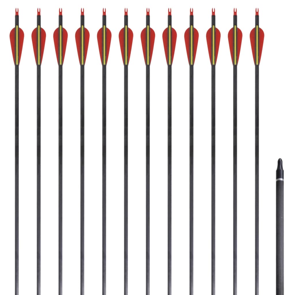 Jousipyssyn Nuolet 30" 0,76 cm Hiilikuitu 12 pcs