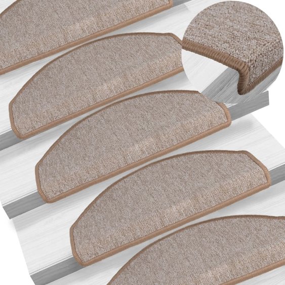 Porrasmatot 15 kpl vaaleanruskea 65 x 24 x 4 cm