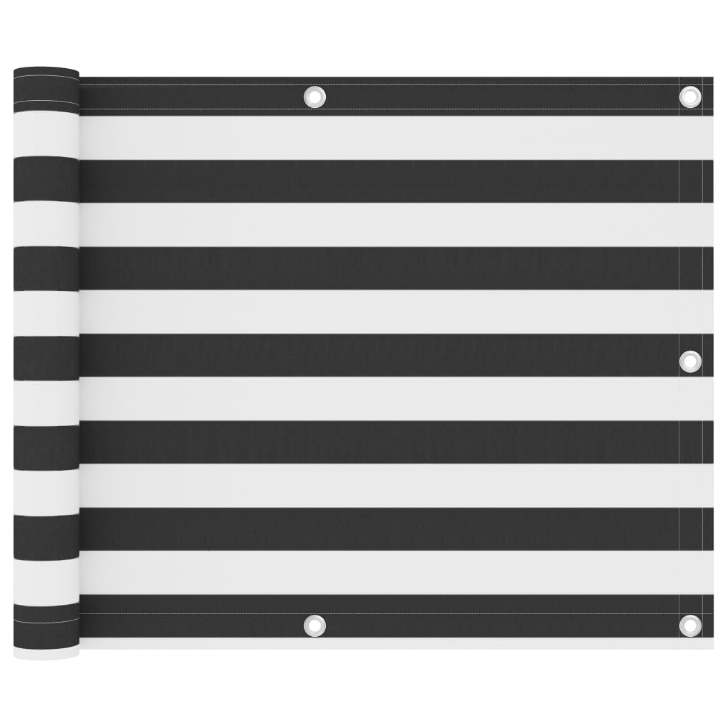 Parvekkeen suoja antrasiitti/valkoinen 75x300 cm Oxford kangas