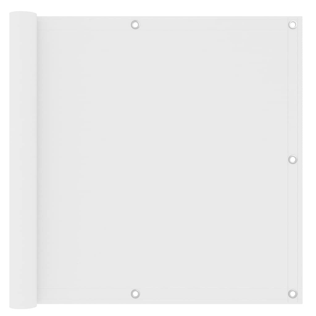 Parvekkeen suoja valkoinen 90x400 cm Oxford kangas