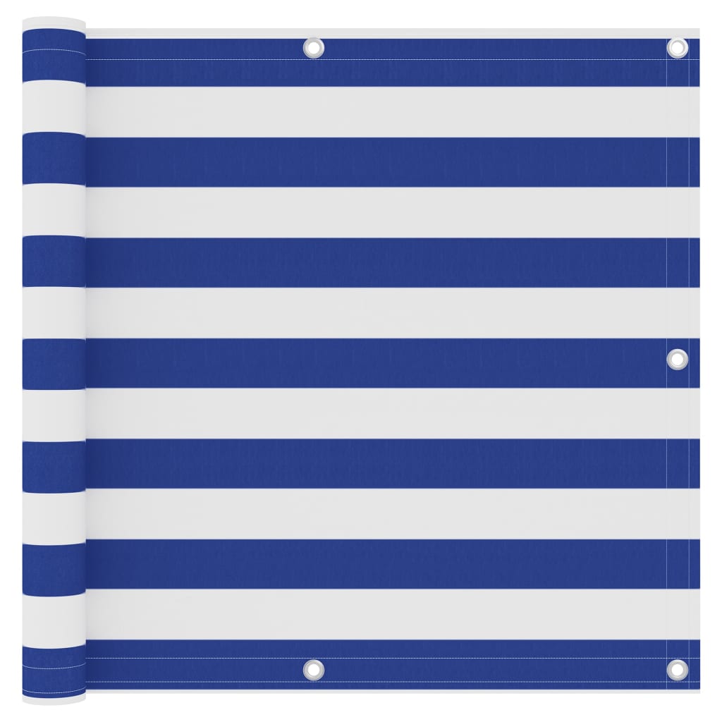 Parvekkeen suoja sinivalkoinen 90x600 cm Oxford kangas