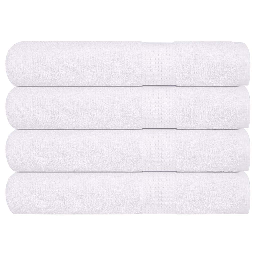 Pyyhkeet 4 kpl valkoinen 100x200 cm 360 gsm 100 % puuvillaa