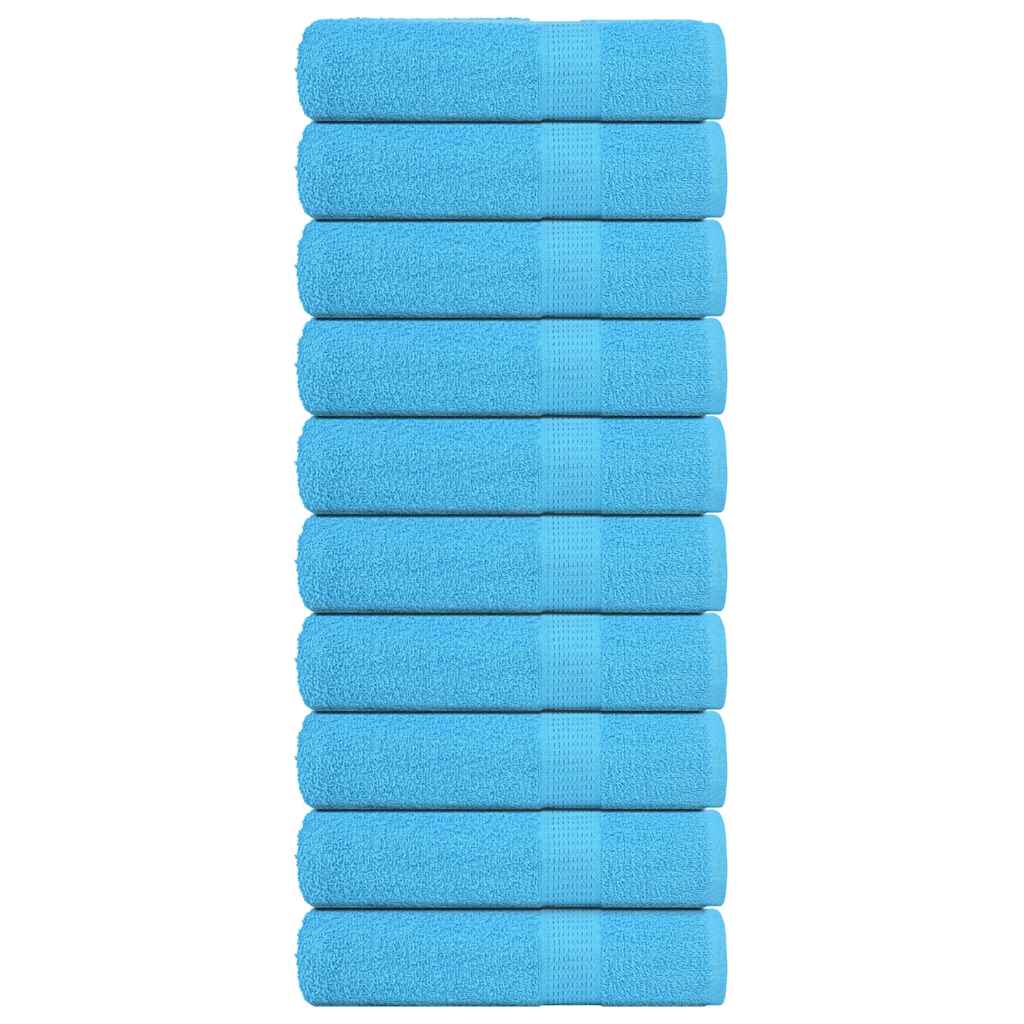 Käsipyyhkeet 10 kpl FROGN turkoosi 50x100 cm 100% puuvilla