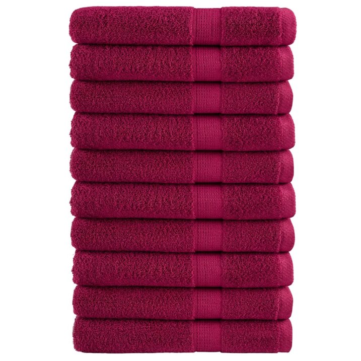 Premium Pyyhkeet SOLUND 10 kpl punainen 80x200 cm 600 gsm