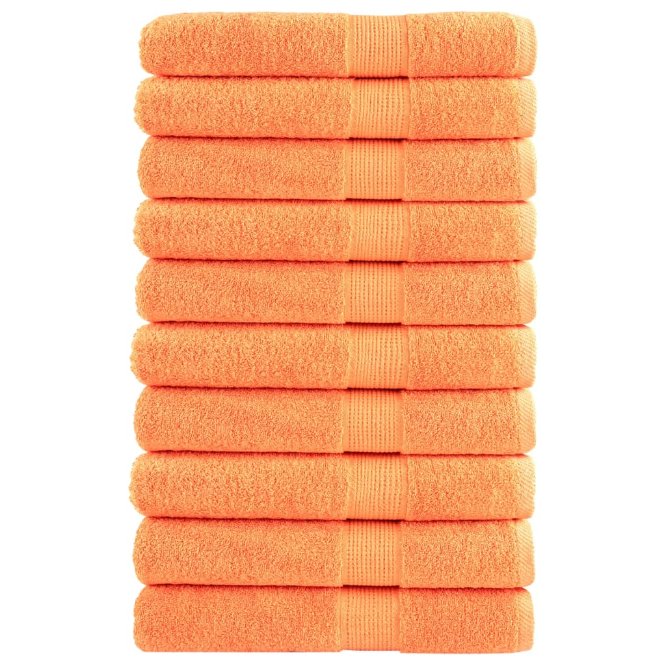 Premium Pyyhkeet SOLUND 10 kpl oranssi 80x200 cm 600 gsm